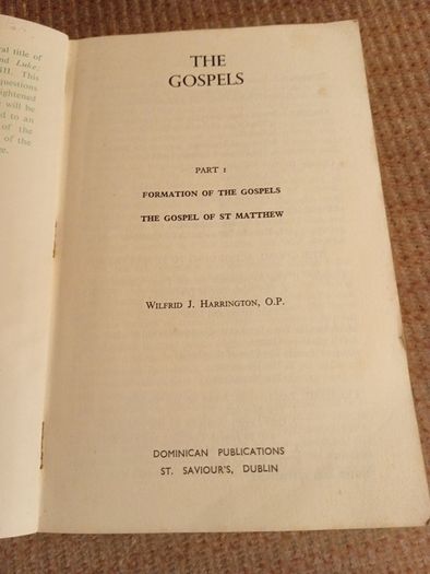 1960 The Gospels Part I Formation of the Gospels, the Gospel of St. Matthew Religious. Vintage.