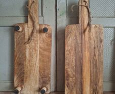 Rustic Footed Mango Wood Serving Boards