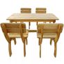 5 Piece Outdoor Dining Set Impregnated Pinewood Image 3