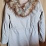Cream Winter Coat Fur Lined SIZE 6 Image 3