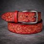 Premium Handcrafted Genuine Leather Belt Embossed Vintage Design Formal & Casual Wear Image 4