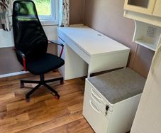 Desk, Chair & Lockable Pedestal Drawer Unit