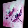 Brand New Abstract Pink Floral Canvas Art Image 4