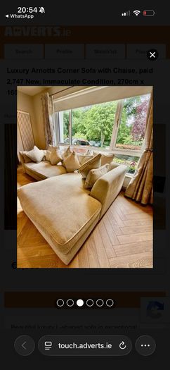 Luxury Arnotts Corner Sofa - immaculate condition