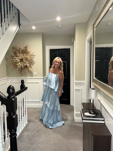 wedding guest tiered dress