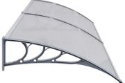 Door Canopy Grey 200x100 cm PC