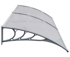 Door Canopy Grey 200x100 cm PC