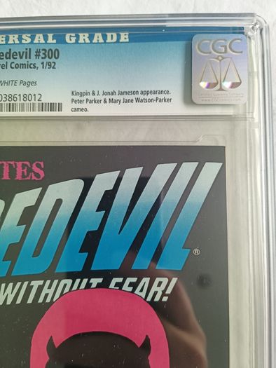 Daredevil Issue 300 CBCS / CGC 9.8 Certified Graded Comic Framed  DC Marvel