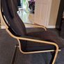 Ikea Poang armchair and stool Image 2