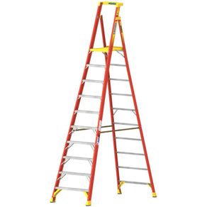 Werner 720 Series 10 Step Fibreglass Platform Ladder (2.92m)