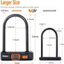 Combo Bike d Lock, Heavy Duty Combination d Locks for Bicycles with 5Ft Steel Cable, 14.6mm Shackle High Security Bike Lock, Large Bike U Lock for Ebike, Electric Bike, Scooter, Motorcycle Image 2
