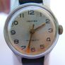 Vintage Ventex Antimagnetic Windup Brass Toned  Strap  Watch (in working order) Image 4