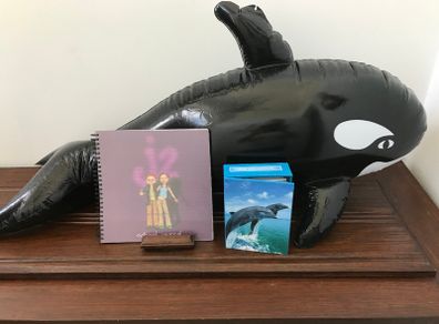 Whale + School Journal + Dolphin Notecards