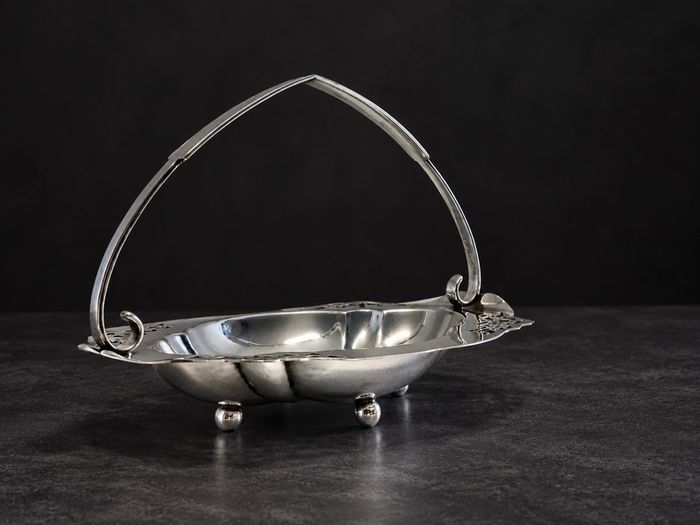 Vintage Silver-Plated Serving Basket