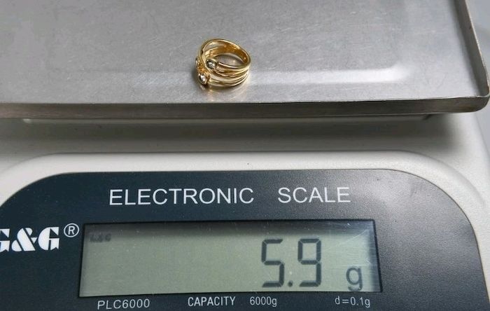 Heavy Tanzanite ring gold plated on sterling silver