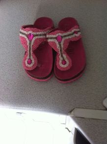 Brand New Pink Beaded shoes