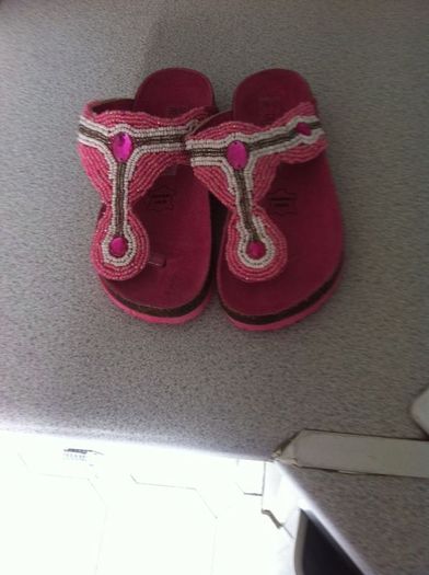 Brand New Pink Beaded shoes