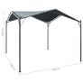 Gazebo Pavilion Tent Canopy 3x3 m Steel Anthracite Image 6