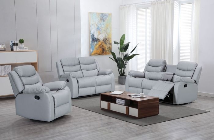 Brand New Leather Recliner Couches With Drop Down Cupholders Instock with  Free Home Delivery