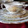 37 Piece Royal Albert September Song Gold Gilt Bone China Dinner Service / Set For 6 Person Setting Made In England Antique Rare And Hard To Find Image 3