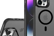 For Apple iPhone 14 Plus Skin-Feel Camera Holder Magsafe Case Black