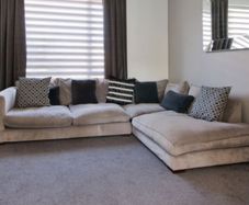 l shaped corner sofa grey