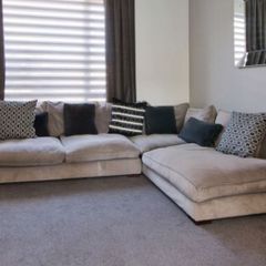 l shaped corner sofa grey