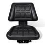 Tractor Seat with Backrest Black Image 2