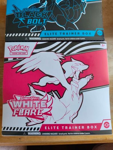 Pokemon Tcg Scarlet and Violet Black Bolt and White Flare Elite Trainer Box ETB
