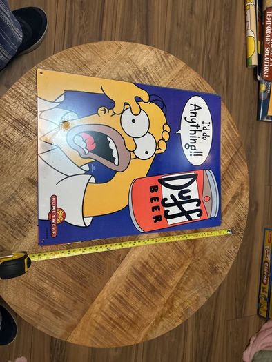 Simpsons metal sign