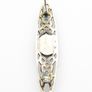 Celtic Sterling Silver Green Chalcedony Brooch Image 3