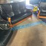 Dark green 3 seater sofa plus 2 matching chairs Image 5