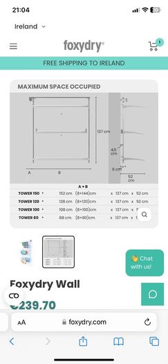 Wall mounted drying rack