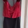 KAREN MILLEN colour block burgundy and black silk layered dress Sz 12 - Bnwt Rrp 195 Sterling Image 2