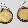 coin earrings ext. rare variant 1825 and 1826 UK shillings Image 3