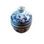 Antique Chinese porcelain lidded jar 19th Century scholars in a landscape Image 2