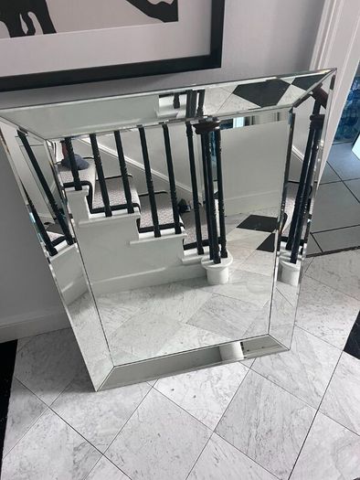 Mirrored Console Table & Matching Mirror for sale