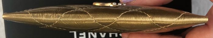 Chanel gold cardholder