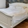 Cream wooden Super King Bed Image 2