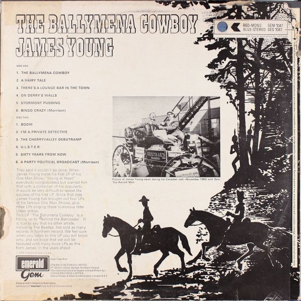 James Young - The Ballymena Cowboy Vinyl LP 1970
