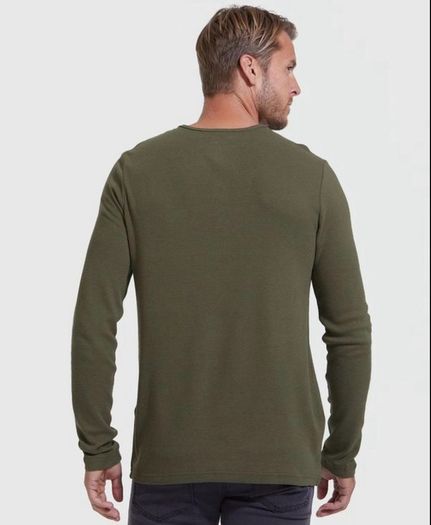 True Classic Waffkeknit Henley BNWT