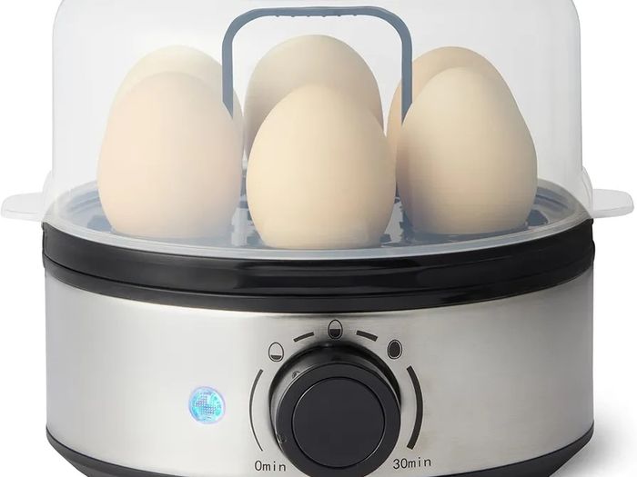 Basics Electric Egg Cooker, Boiler and Poacher, 7-Egg Capacity, BPA Free, Black