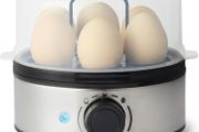 Basics Electric Egg Cooker, Boiler and Poacher, 7-Egg Capacity, BPA Free, Black