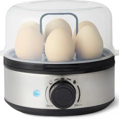 Basics Electric Egg Cooker, Boiler and Poacher, 7-Egg Capacity, BPA Free, Black