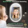 Oval Bluetooth Bathroom Mirror with LED Lights 500x800mm, Anti-Fog Image 8