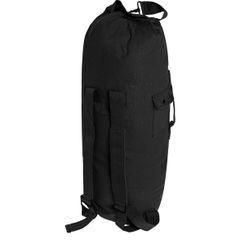 NEW US Navy Duffel Military Backpack 75 L Black Cotton Canvas