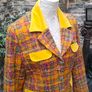 Vintage 80s 90s Nathalie Chaize Paris 2 piece suit multicoloured small Image 2