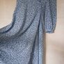 full length monkl blue summer dress with long sleeves. Image 4