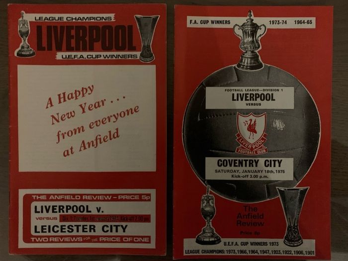 8 x Vintage Liverpool FC Match Day Programmes 1973-1978