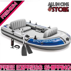 Excursion Inflatable Boat Set with Aluminium Oars and Pump (4 Person or 5 Person Model)
